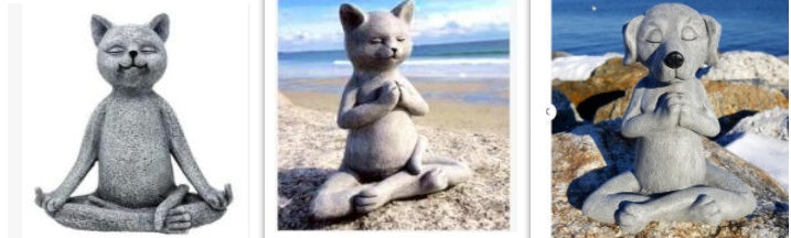 Dog/Cat/Frog Buddha Meditation Dog Statue Zen Statue Decoration